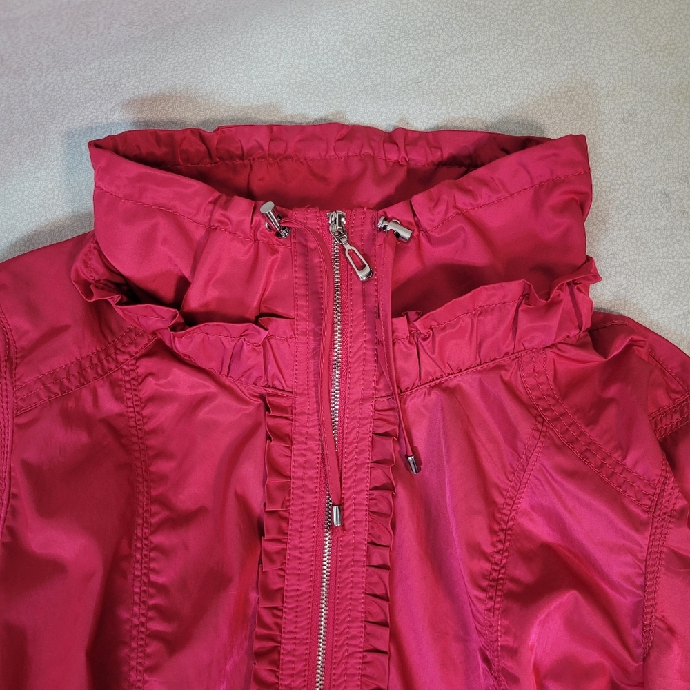 White House Black Market Watermelon Barbie Pink Utility Jacket, Size 6 Spring - Picture 9 of 9